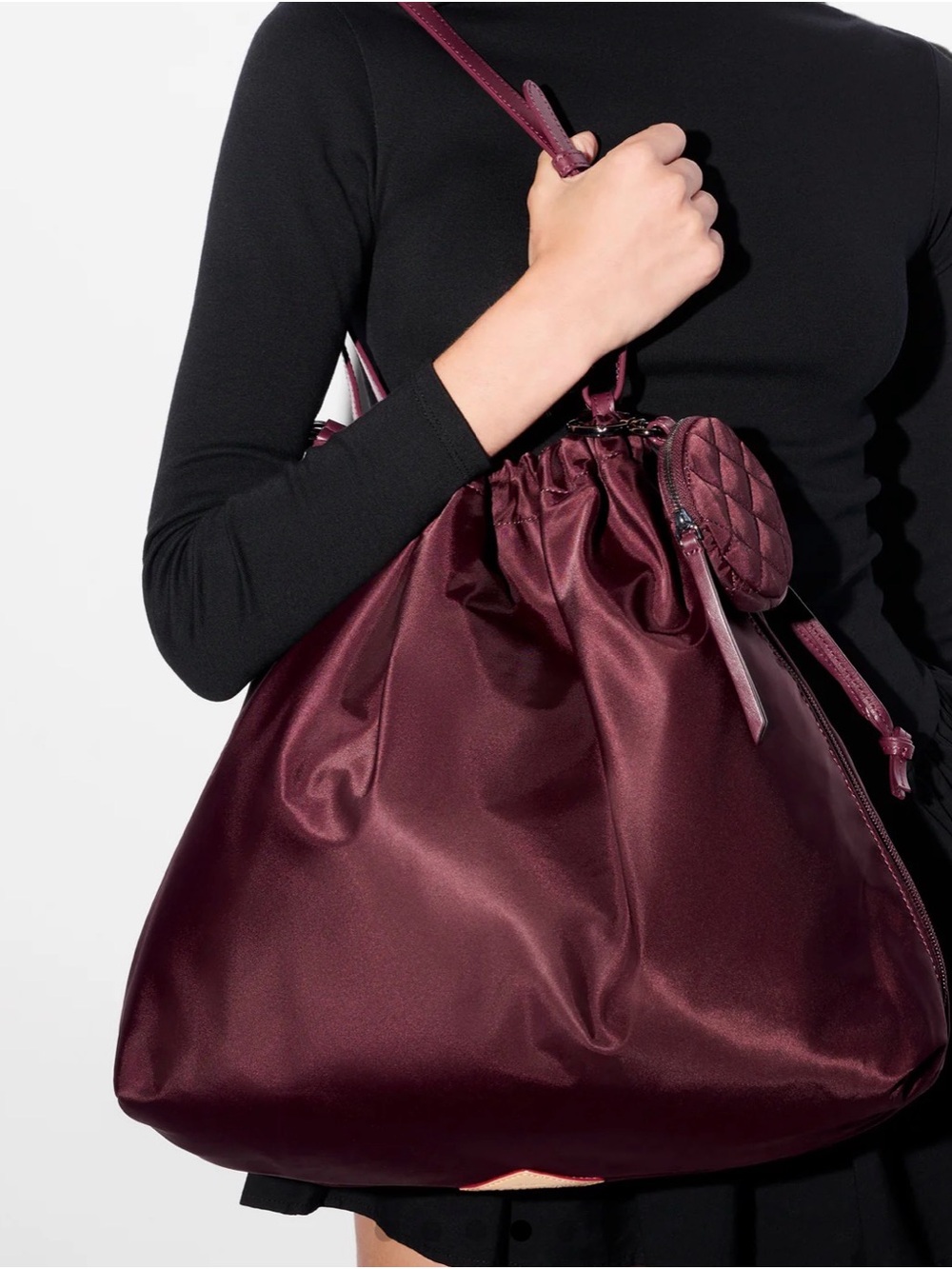 NWT MZ WALLACE Bordeaux Waverly Shoulder bag Larger size (no crossbody strap)